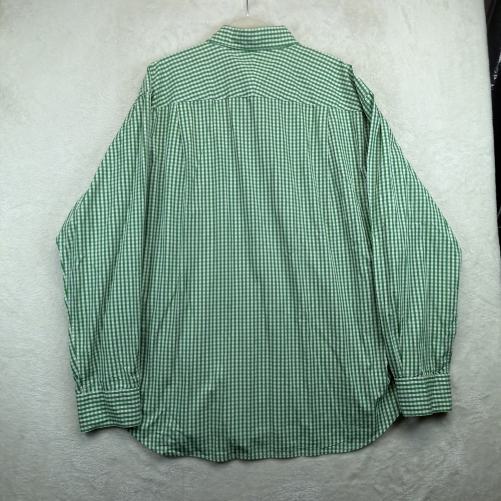 J McLaughlin Button Down Shirt Mens XL Green Gingham Long Sleeve Classic - Picture 7 of 8